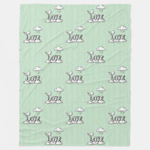 Cool Animal Pattern - Cute Birds 1 Fleecedecke