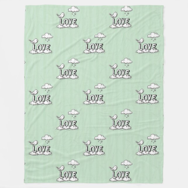 Cool Animal Pattern - Cute Birds 1 Fleecedecke (Vorderseite)