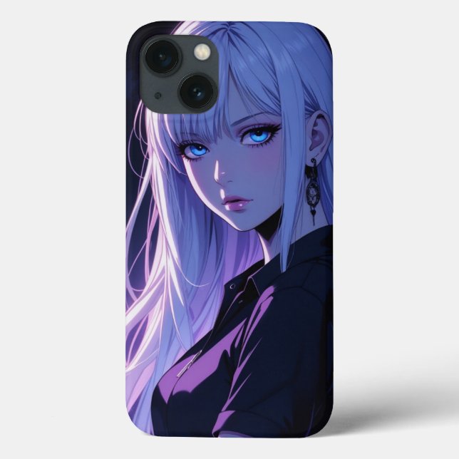 Cool Anime Girl avec coque iphone de cheveux en ar (Verso)