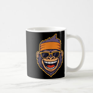 Cool Ape Gorilla Head Funky Monkey Retro Bandana C Kaffeetasse