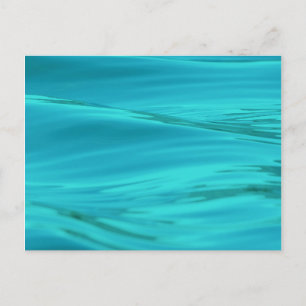 Cool Aqua Blue Summer Water Ripples Postkarte