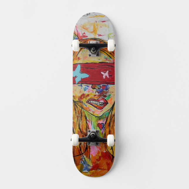 Cool Artistic Blinded Skateboard! Skateboard (Vorderseite)