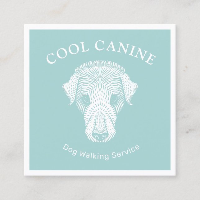 Cool Artistique Chien marchant marcheur Carte de v (Devant)