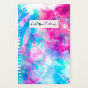 Cool Artsy Girly Purple Rose Blue Tie Dye Motif
