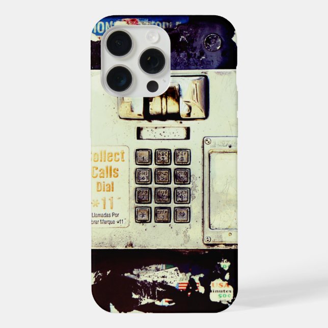 COOL aufgegebene Payphone iPhone 15 Pro Max Hülle (Rückseite)