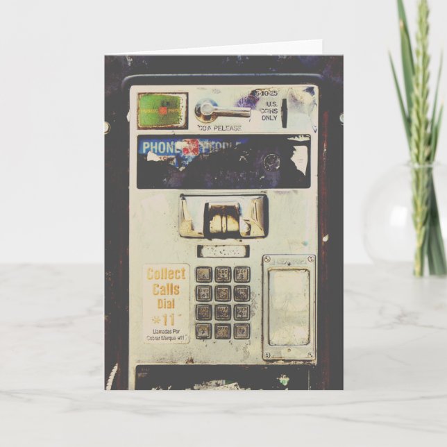 Cool aufgegebene Payphone Karte (Vorderseite)