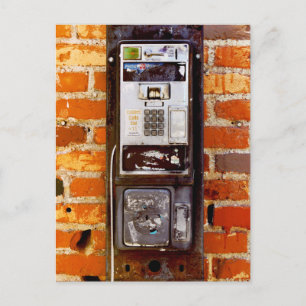 Cool aufgegebene Payphone Postkarte