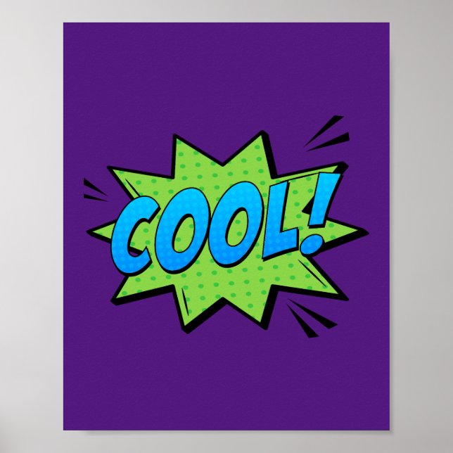 Cool! Ausdruck des Comic "Fresh Pop Art" Poster (Vorne)
