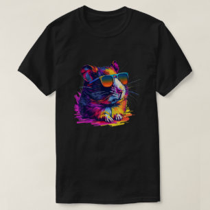 Cool aussehender Hamster mit mehrfarbiger Sonnenbr T-Shirt