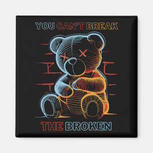 Cool aussehender Teddybär, den man nicht durchbrec Magnet