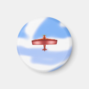 Cool Aventurier Volant Rouge Biplane Uproar Magnet