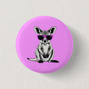 Cool Baby Kangaroo Joey Button