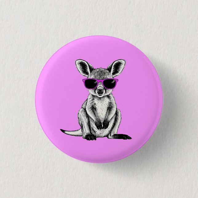 Cool Baby Kangaroo Joey Button (Vorderseite)