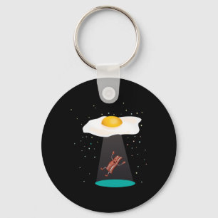 Cool Bacon And Eggs Ufo Vorstellung Schlüsselanhänger