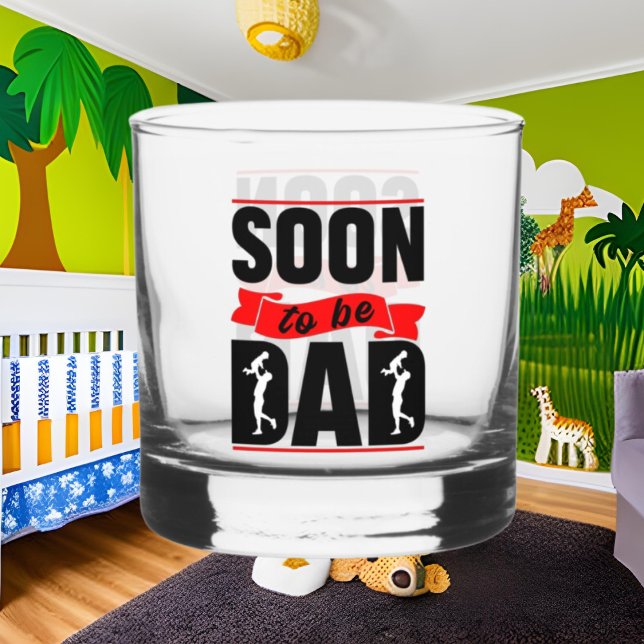 Cool bald Vater Wortkunst Whiskyglas (Von Creator hochgeladen)