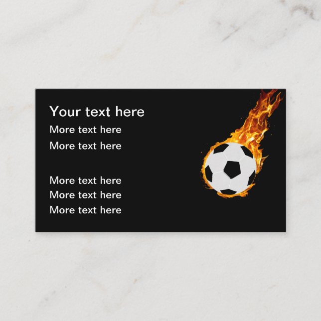 Cool balle de football Cartes de visite à thème (Devant)