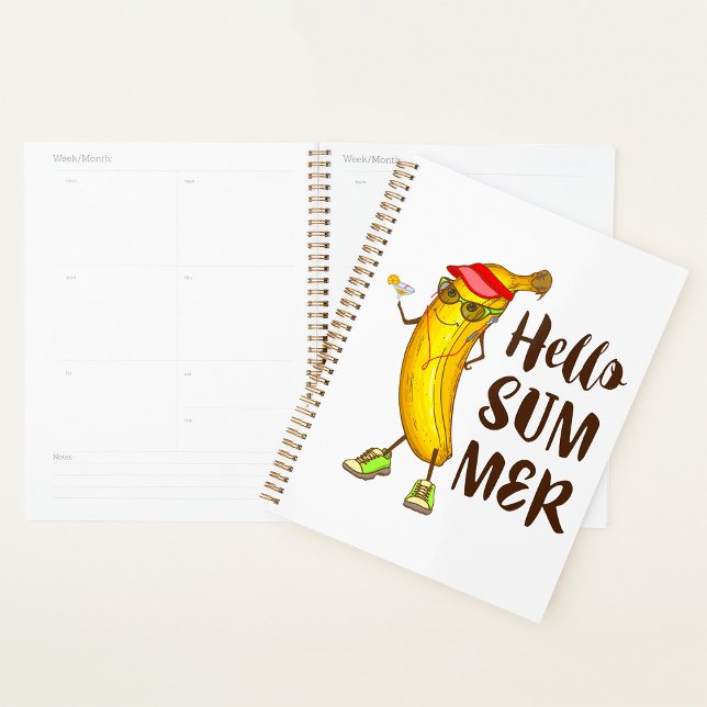 Cool Banana Hallo Sommer Funny Tropical Frucht Planer (Von Creator hochgeladen)
