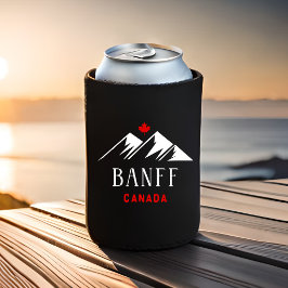 Cool Banff Canada Mountains Maple Leaf Dunkle Farb Dosenkühler