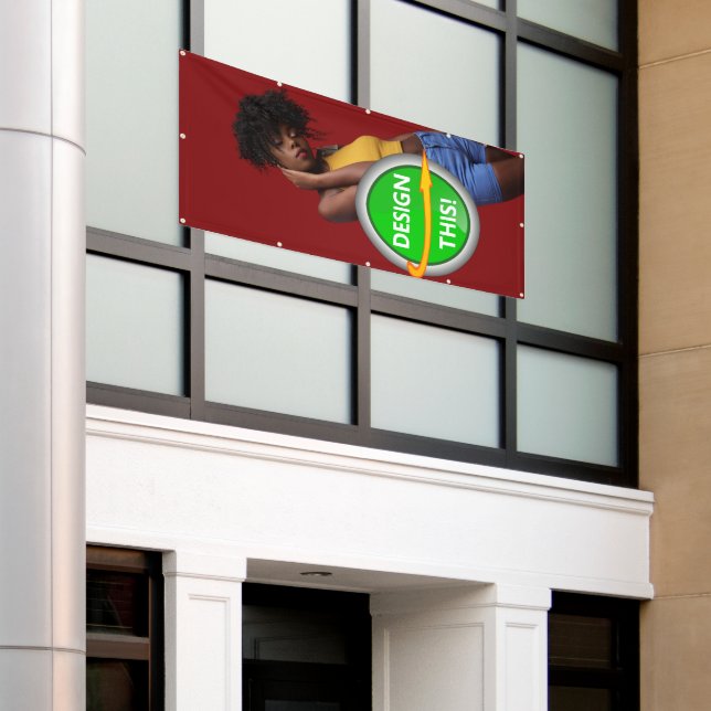 COOL! Banner - 4'x8' - Außenbanner mit Metallrahme (Äußeres Gebäude)