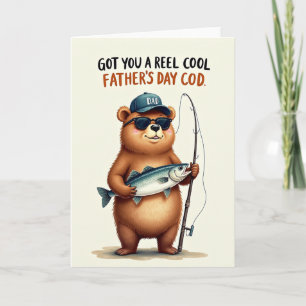 Cool Bär Vatertag Illustrationskarte Karte