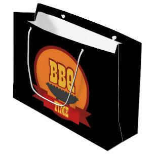 cool barbecue heure fête mot art Grand sac cadeau
