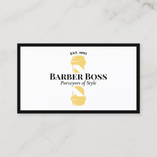 Cool Barber Pole Barbershop Visitenkarte