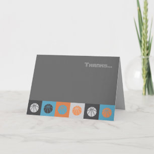 COOL BASKETBALL Bar Carte de remerciements Bat mit