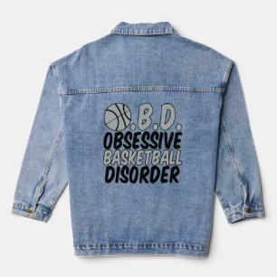 Cool Basketball Player Spaß Schwarz Grau Kinder Jeansjacke