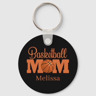 Cool Basketball sports Mom add name Schlüsselanhänger