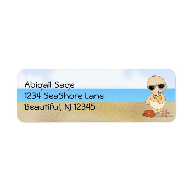 Cool Beach Baby Boy-Adresse (Vorne)