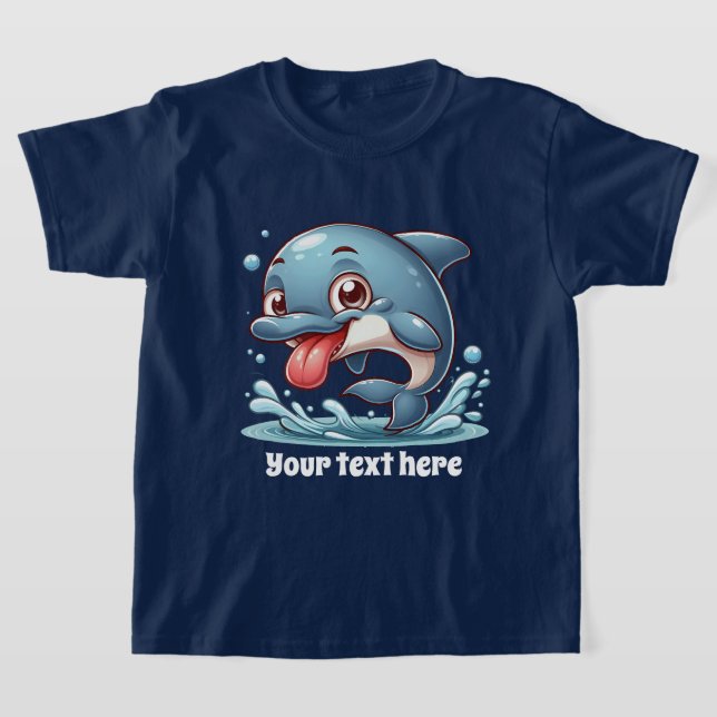 Cool Beach hinzufügen Text unisex Kinder Delphin T-Shirt (Ablage )