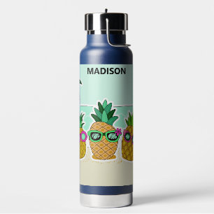 Cool Beach Pineapees individuelle Name Trinkflasche