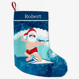 cool Beach surfen Santa Kleiner Weihnachtsmann Str Weihnachtsstrumpf