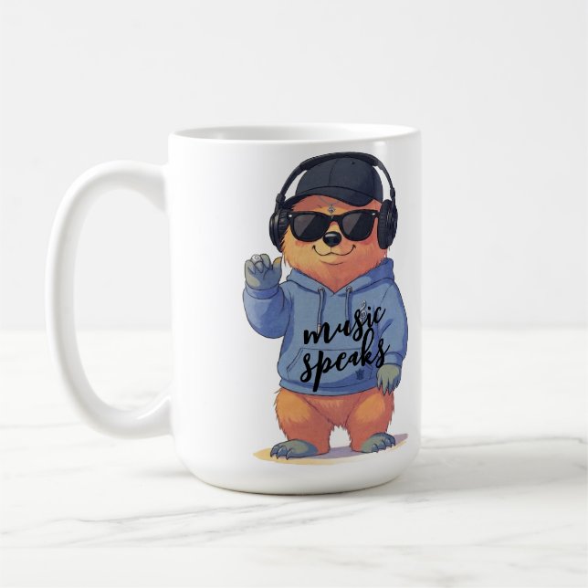 cool bear illustration, kaffeetasse (Links)
