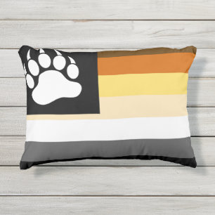 Cool Bear Pride Flag Bärenpfote Kissen Für Draußen