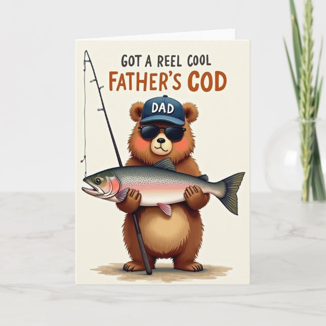 Cool Bear Vatertagskarte Karte (Vorderseite)