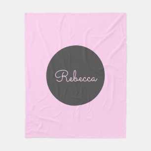 Cool bearbeitbares rosa Retro-Modernes Skriptdesig Fleecedecke