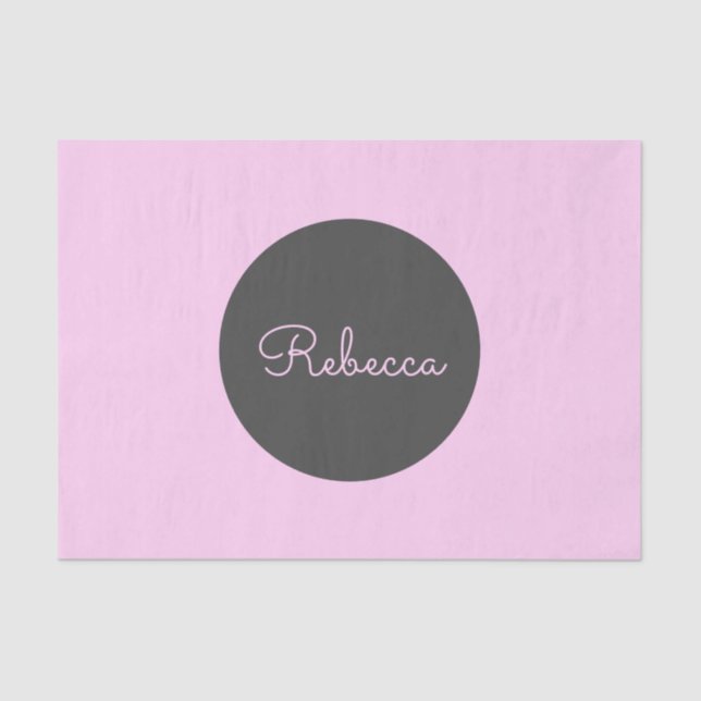 Cool bearbeitbares rosa Retro-Modernes Skriptdesig Seidenpapier (Vorderseite)