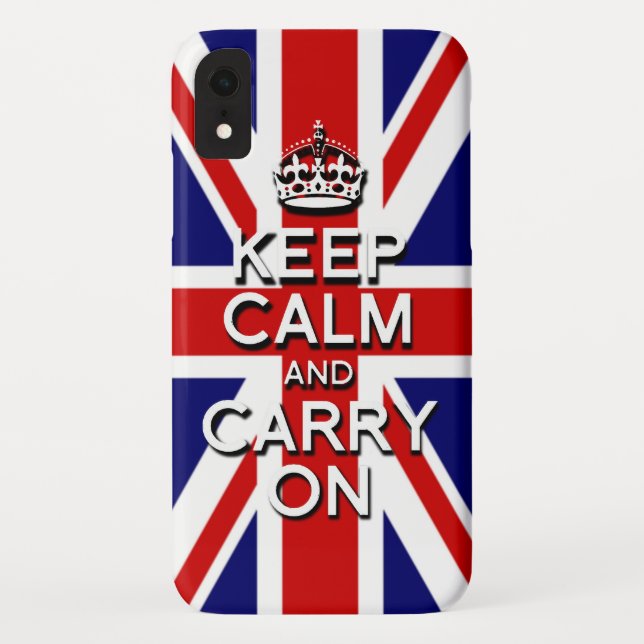 Cool behalten Ruhe unter u.k. Flagge Case-Mate iPhone Hülle (Rückseite)