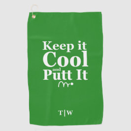 Cool behalten und Initialen Golfhandtuch