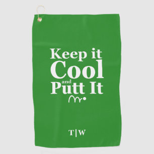 Cool behalten und Initialen Golfhandtuch
