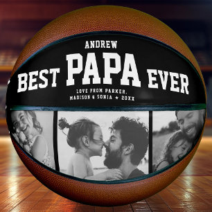 Cool BEST PAPA JE Moderne, trendige FotoCollage Basketball