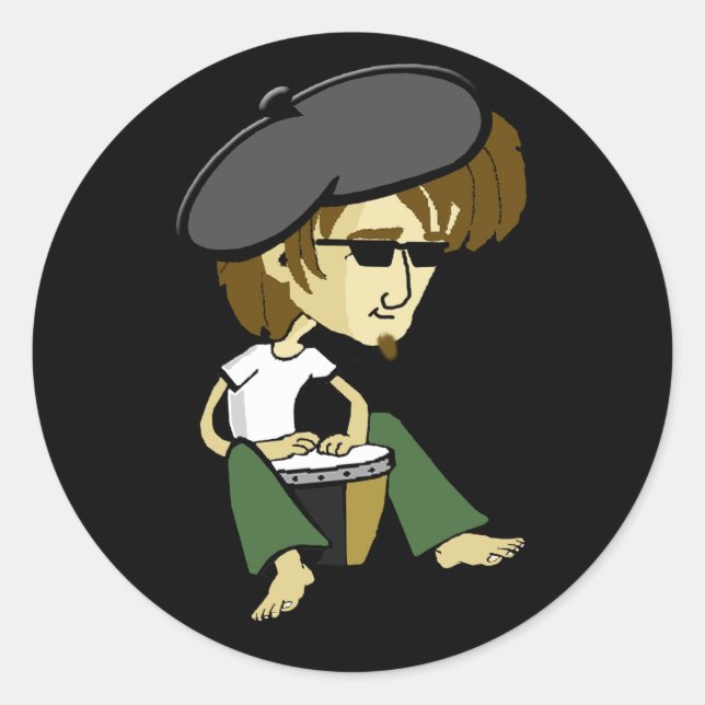 Cool Big Daddy-O Beatniks Runder Aufkleber (Vorderseite)