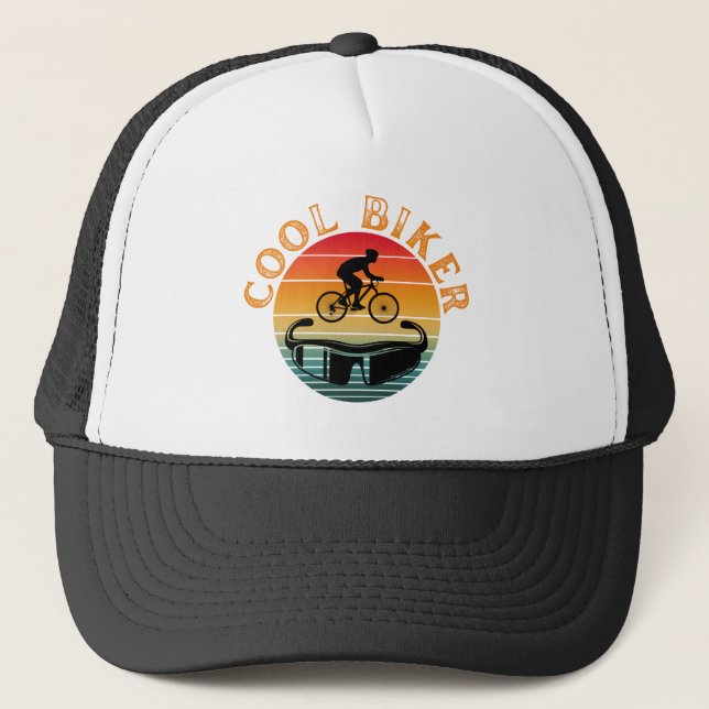 Cool Biker Sonnenbrille Truckerkappe (Vorderseite)