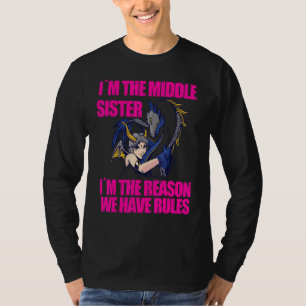 Cool bin ich die Mittlere Schwester, die sich für T-Shirt