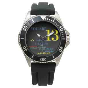 Cool bist du 13 ein Offizieller Teenagerjunge Armbanduhr