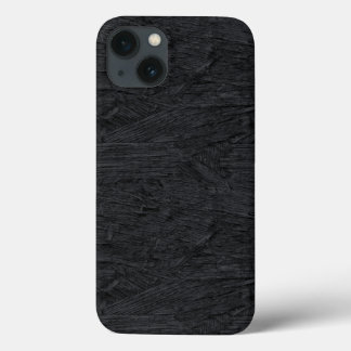 Cool Black Burnt Wood Textur iPhone 13 Hülle