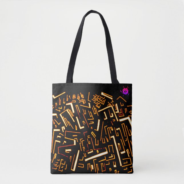 Cool Black Gold Groovy Tasche (Vorderseite)