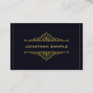 Cool Black Gold Moderne Elegant Schlicht Visitenkarte