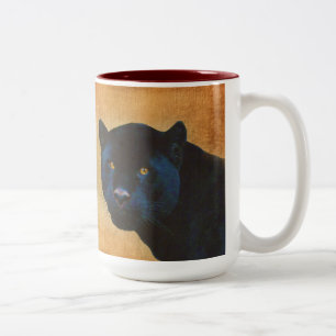 Cool Black Jaguar Panther Wildlife Big Cat Zweifarbige Tasse